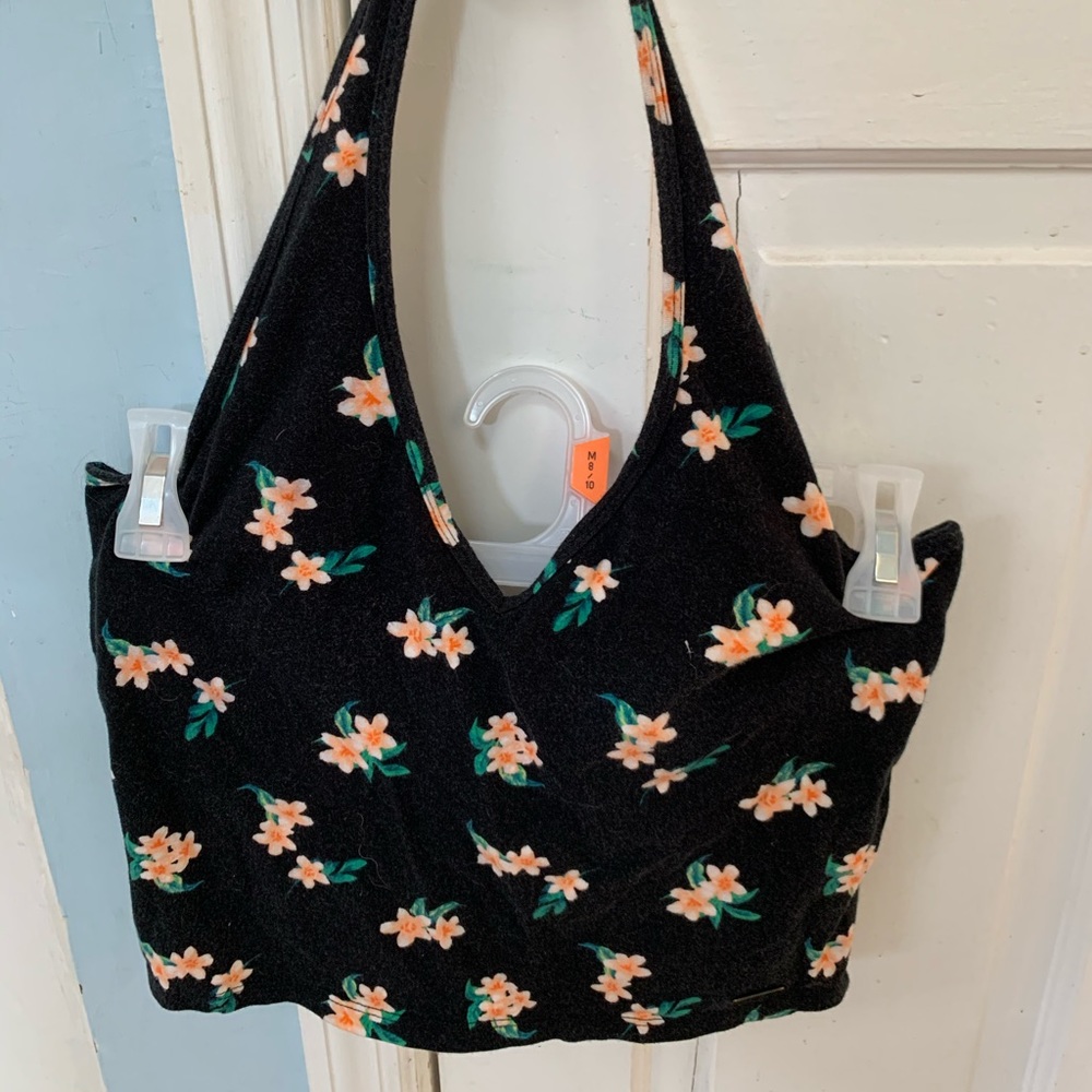 Hollister floral halter crop top